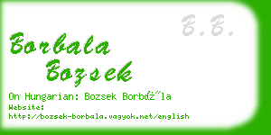 borbala bozsek business card